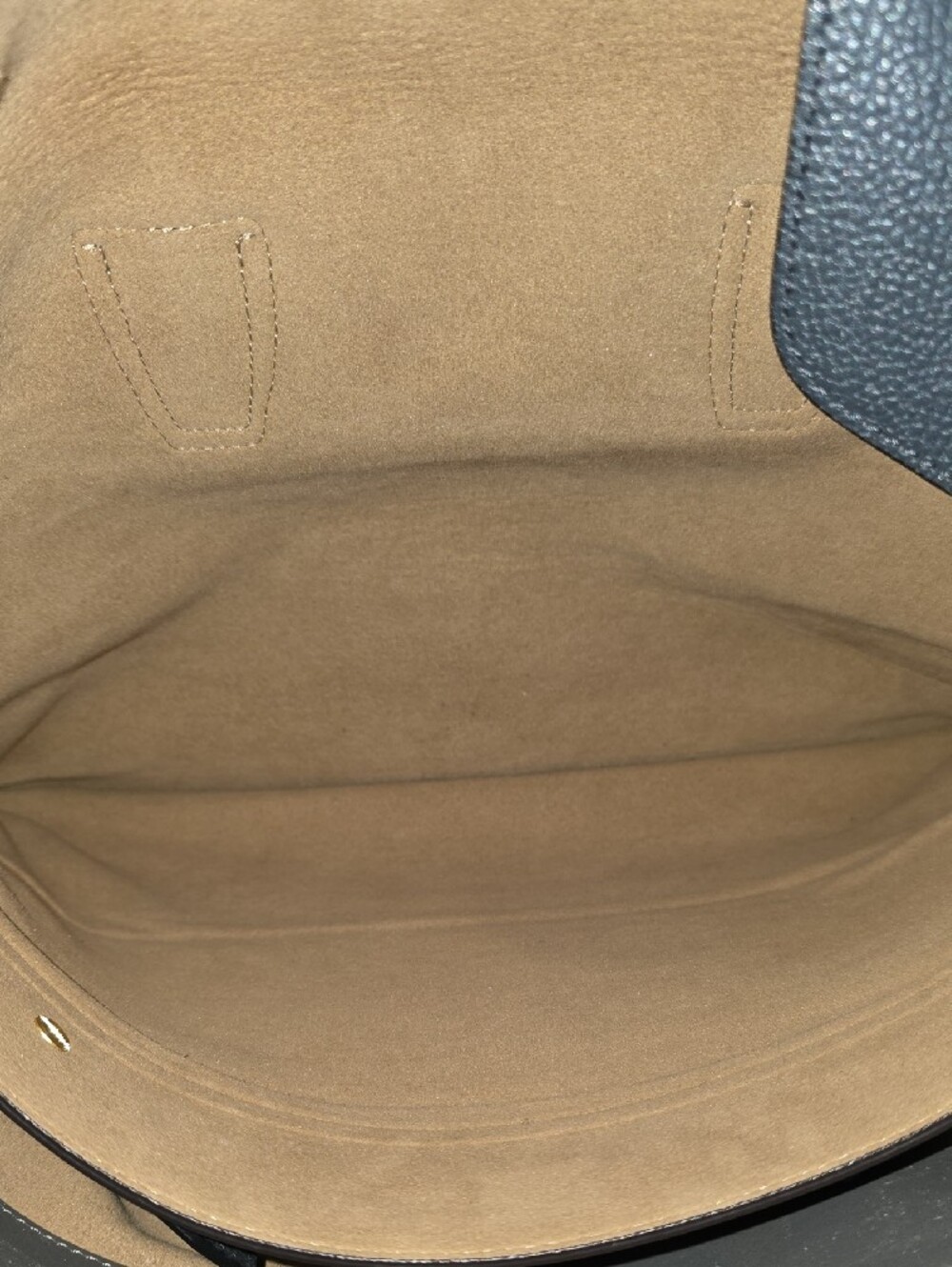 MCM Black Pebbled Leather Tote with Gold Accent - Picture 8 of 11
